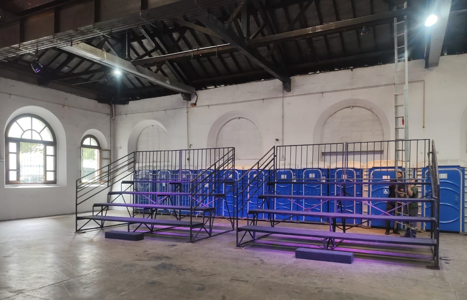 Arquibancada montada para evento