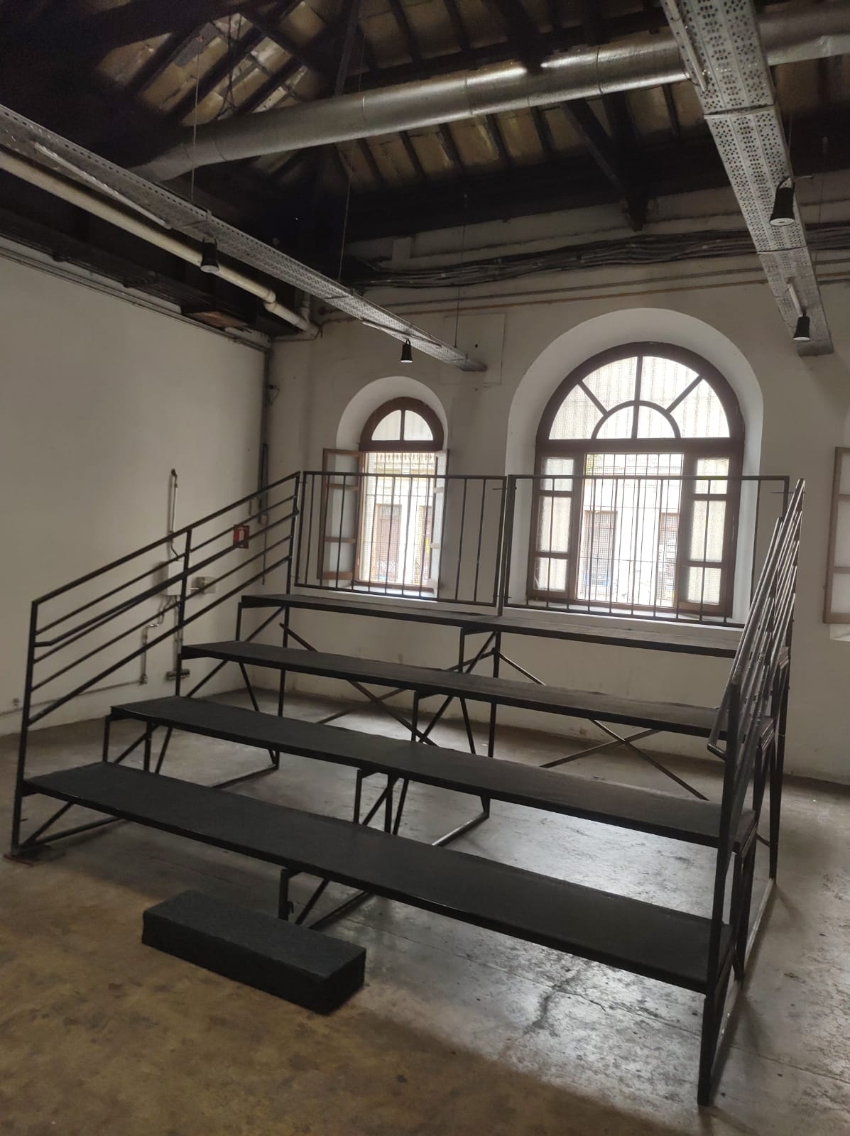 Estrutura de arquibancada em operação