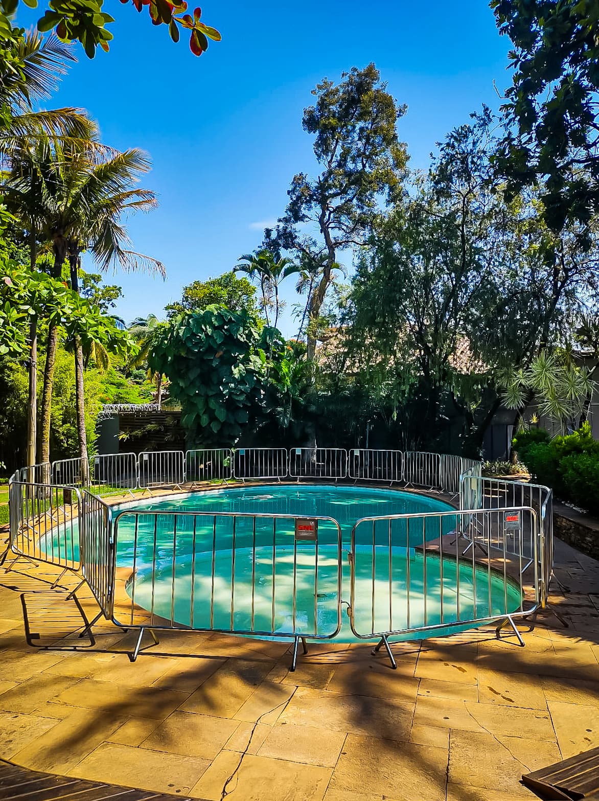 Grade de fechamento para área de evento